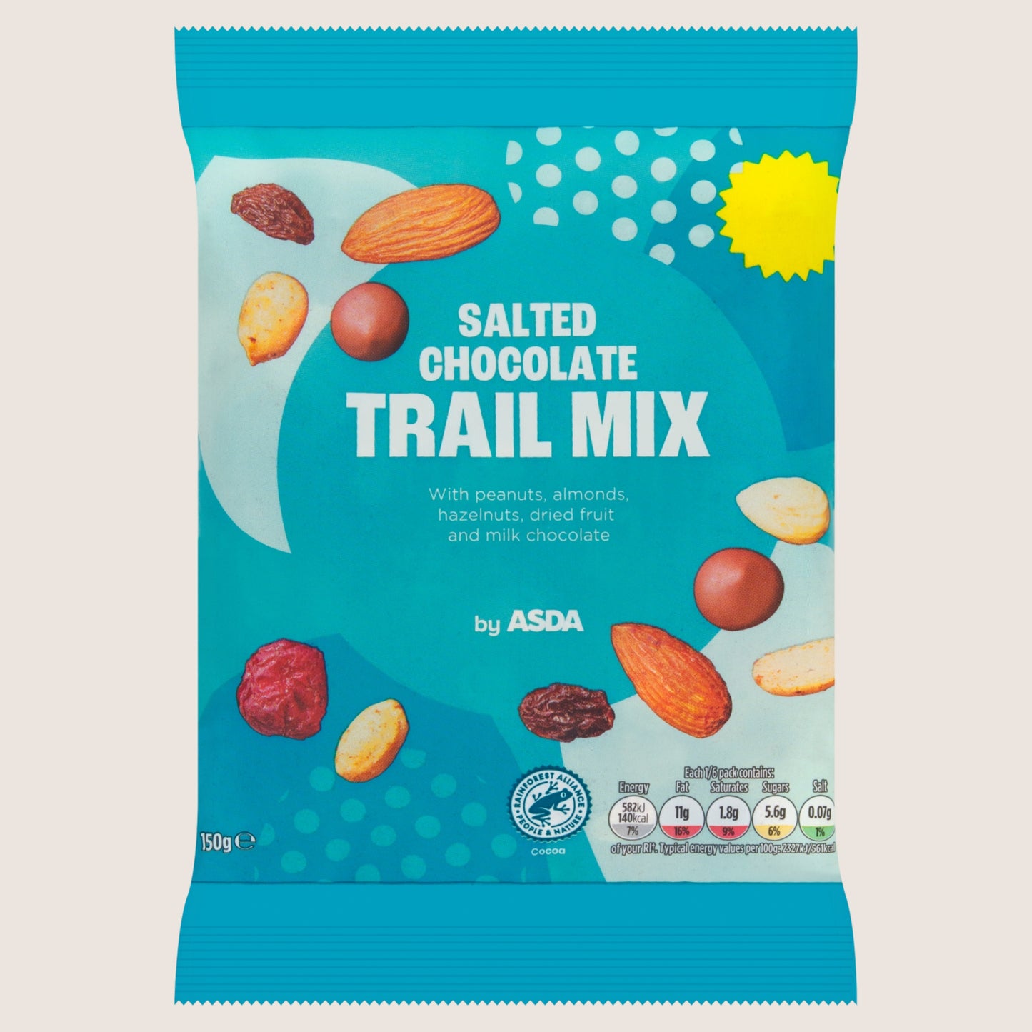 ASDA Salted Chocolate Trail Mix Multipack 150g