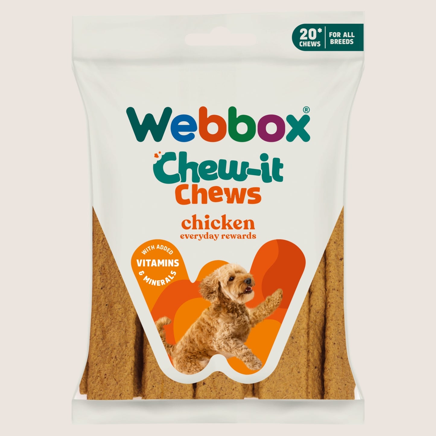 Webbox 20 Chomping Chews Chicken Nutritionally Complete 200g