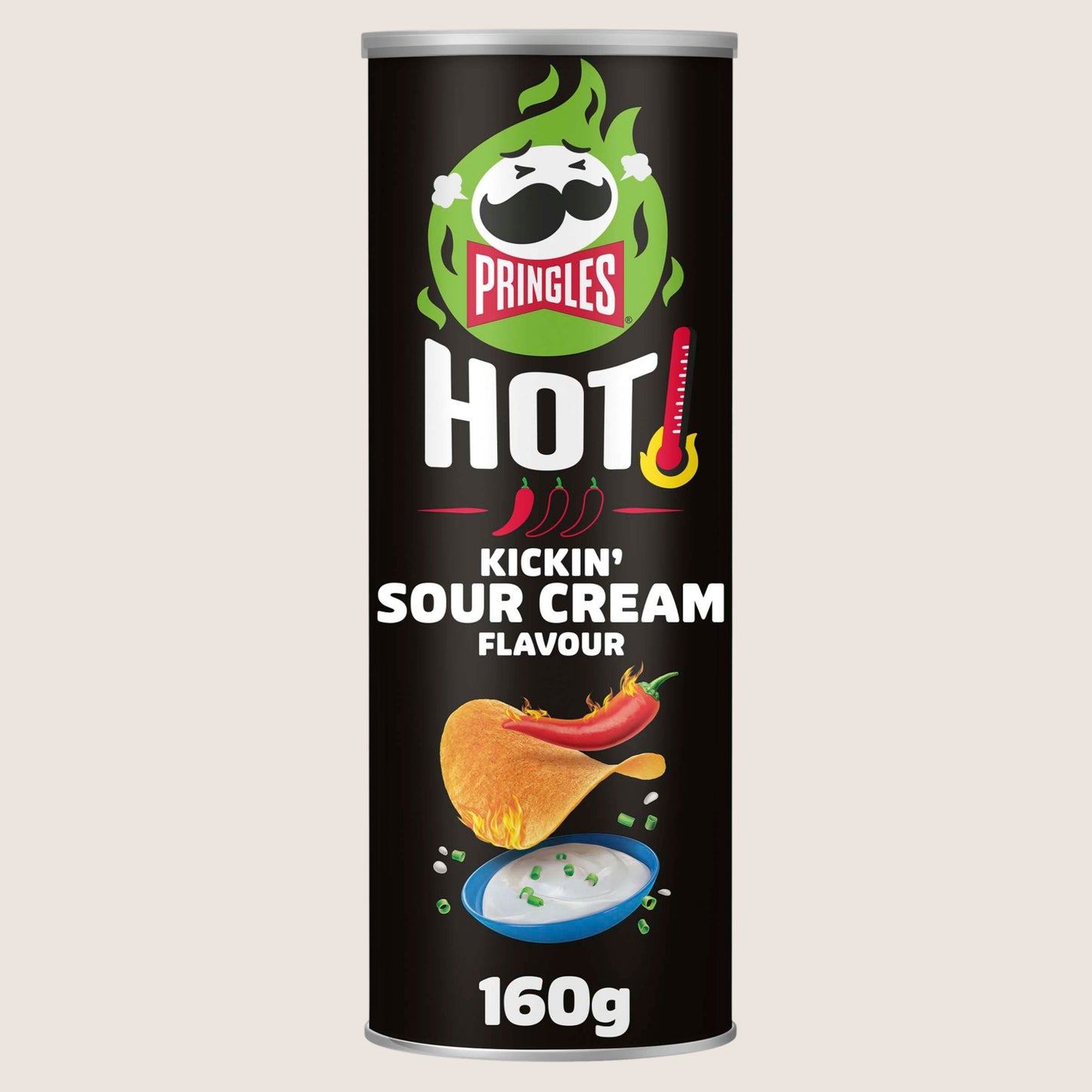 Pringles Hot Sour Cream Flavour Sharing Crisps Sharing Size 160g