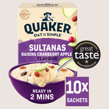 Quaker Oat So Simple Sultanas & Raisins Porridge Sachets Wholegrain 10x38.5g