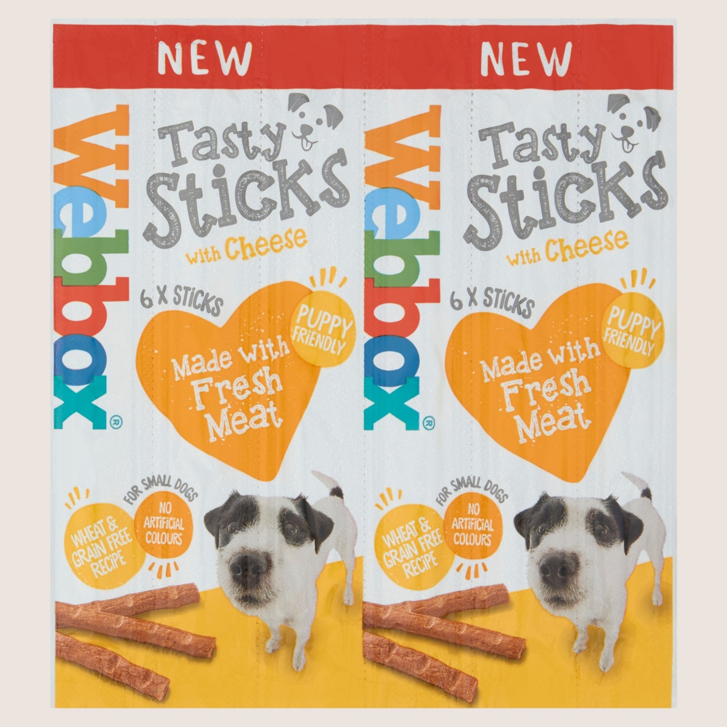 Webbox 6 Tasty Sticks with Cheese Grain Free 30g