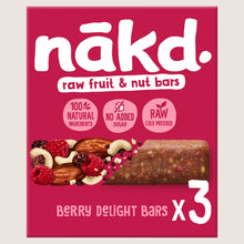 Nakd Berry Delight Fruit & Nut Bars Gluten Free 3x35g