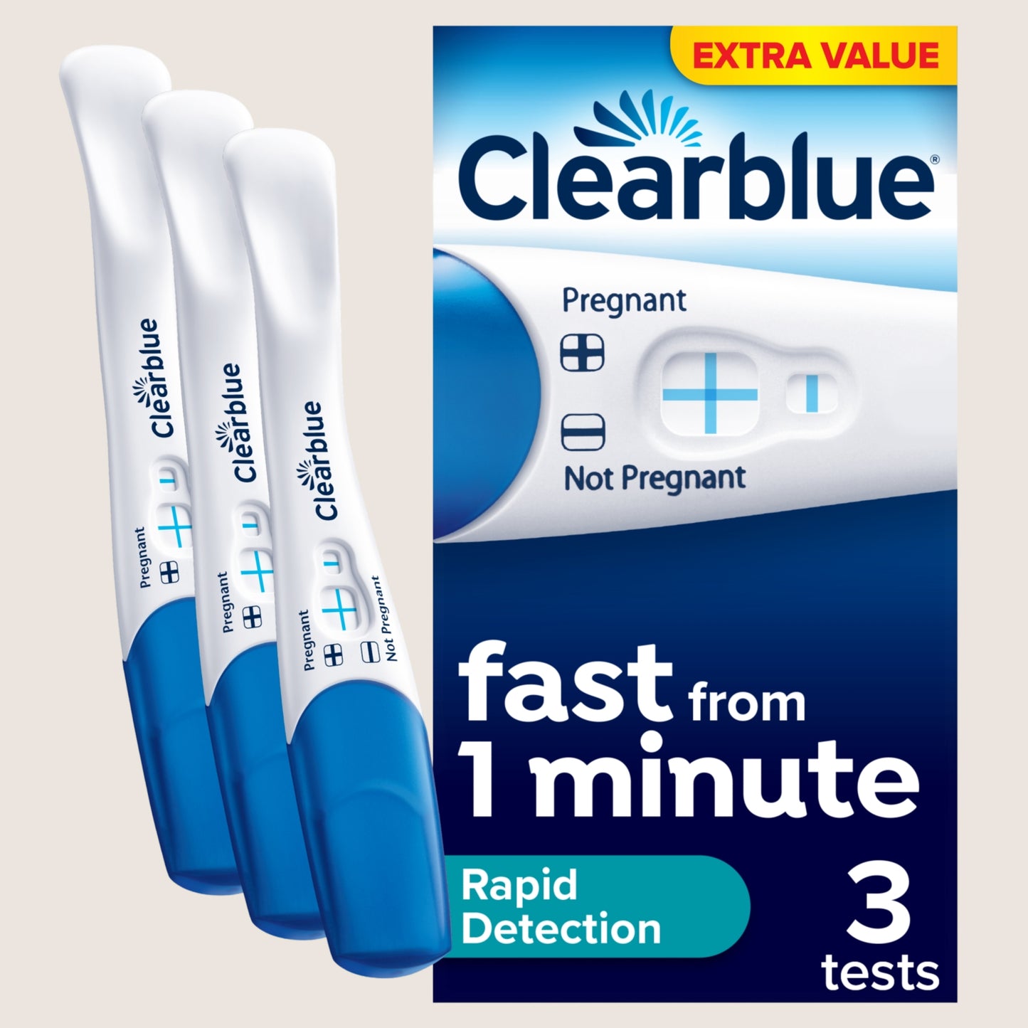 Clearblue Rapid Detection Pregnancy Test Rapid Relief 3 Tests
