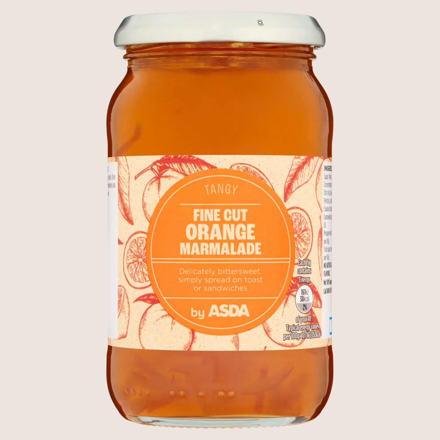 ASDA Tangy Fine Cut Orange Marmalade No Artificial Additives 454g