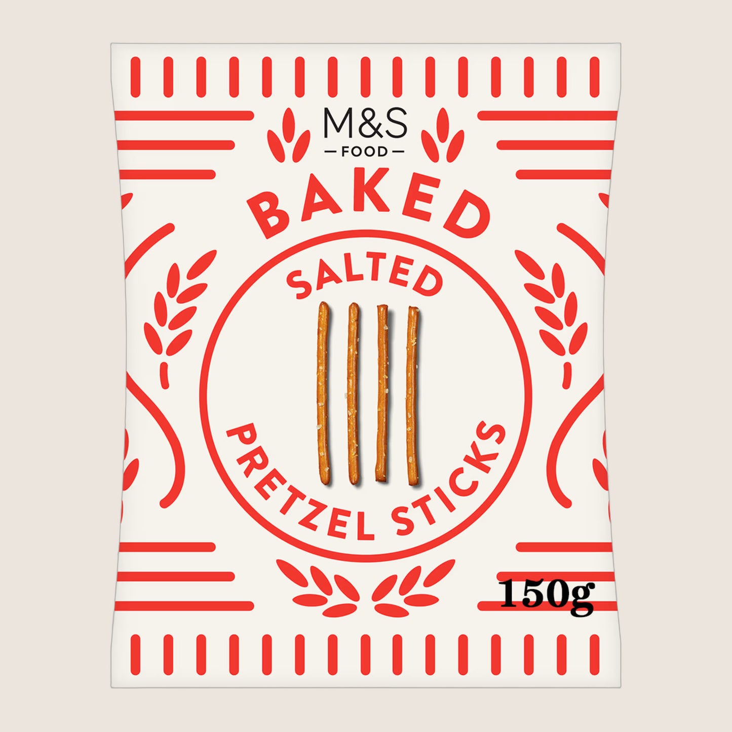 M&S Baked Salted Pretzel Sticks 150 g