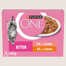 Purina ONE PURINA ONE Kitten Mini Filets in Gravy with Salmon and Carrots, with Chicken and Carrots pouch Complete Nutrition 85g