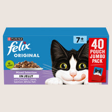 Felix Original Senior 7+ Mixed Selection in Jelly Wet Cat Food Complete Nutrition 40x85g