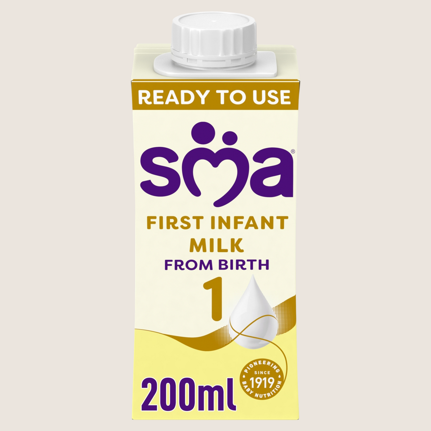 SMA ® 1 First Infant Baby Milk Premade Liquid Formula from birth Suitable from Birth 200ml