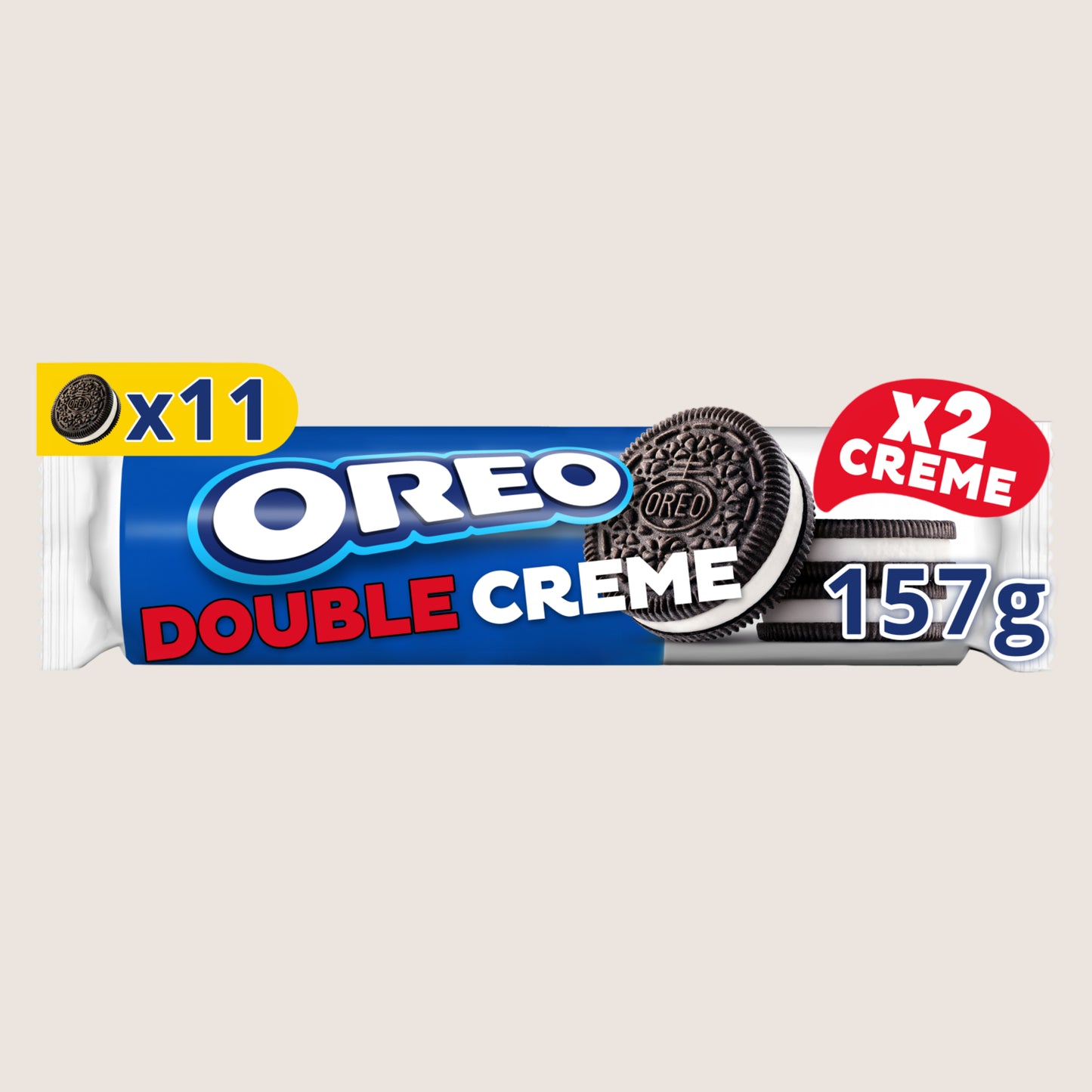 Oreo OREO Double Creme Cocoa Sandwich Cookies 11 cookies Free From Artificial Additives 154 g