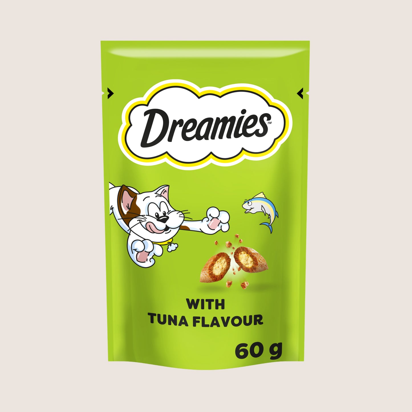 DREAMIES Cat Treat Biscuits With Tuna Flavour Nutritionally Complete 60g
