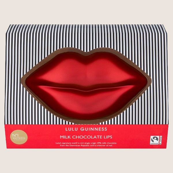 Waitrose LuLu Guinness Milk Chocolate Lips Pure Indulgence 250G
