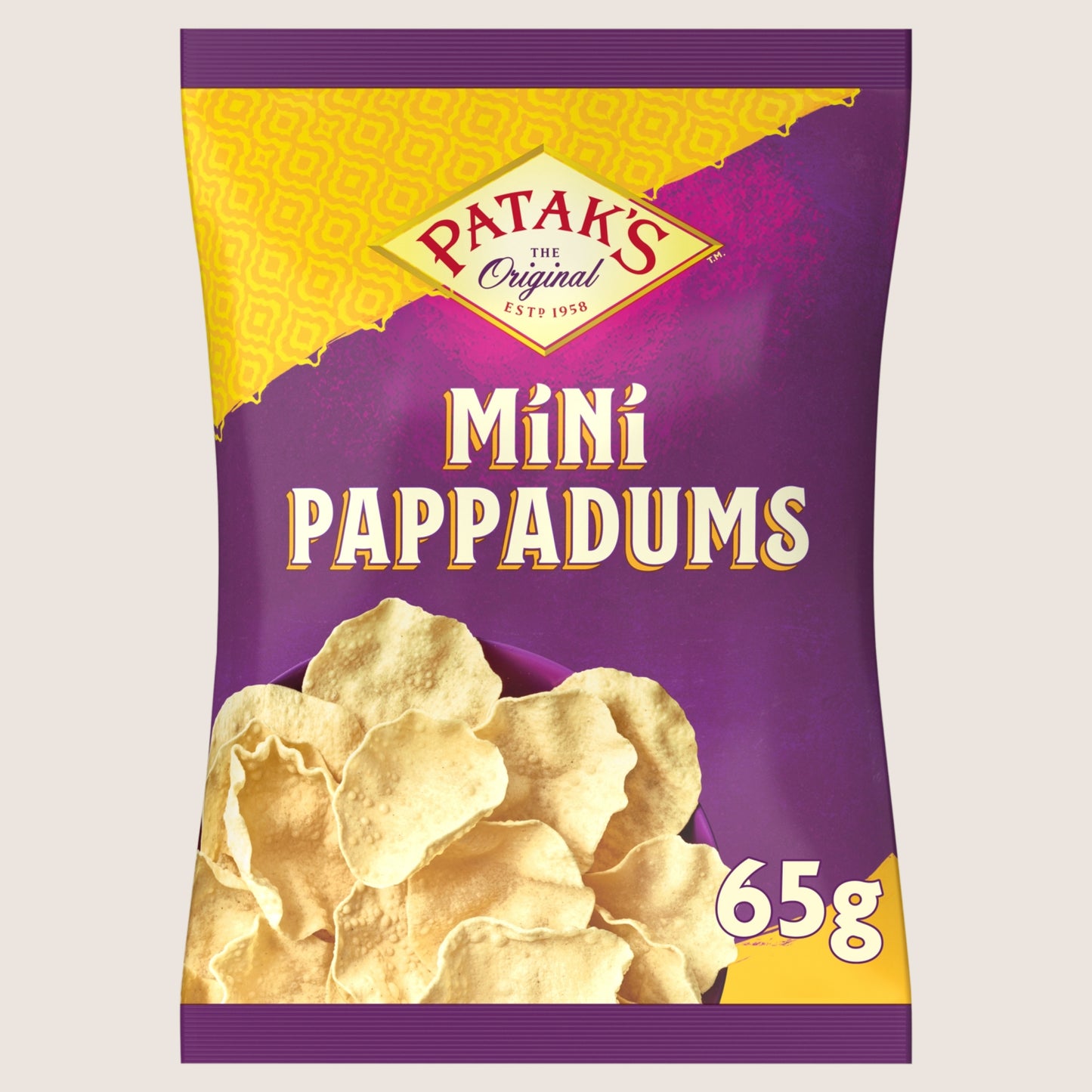 Patak's Mini Pappadums No Artificial Additives 65g