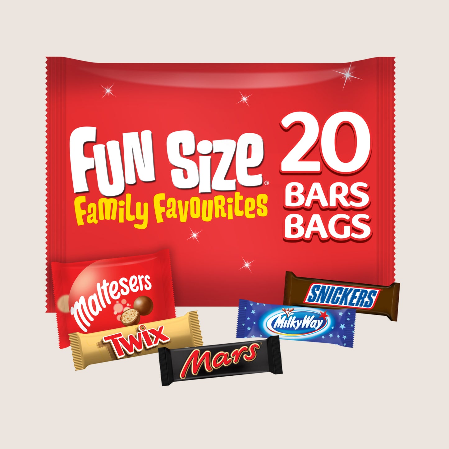 Mars Mars, Snickers, Twix, Maltesers & Milky Way Funsize Milk Chocolate Bars 20 packs