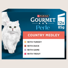 Gourmet GOURMET Perle Mini Fillets in Jelly Country Medley Wet Cat Food No Artificial Additives 12x85g