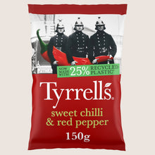 Tyrrells Sweet Chilli & Red Pepper Sharing Crisps Gluten Free 150g