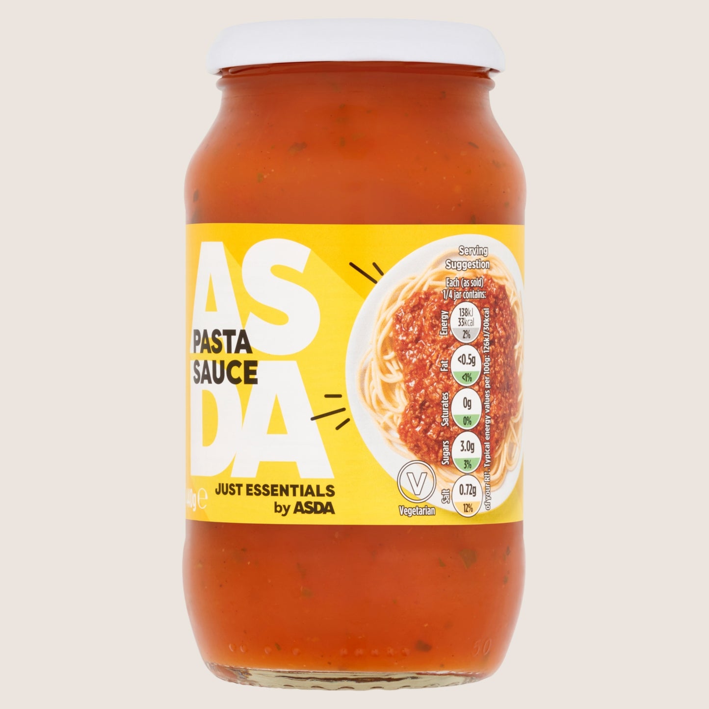 JUST ESSENTIALS by ASDA Just Essentials Pasta Sauce No Artificial Additives 440g