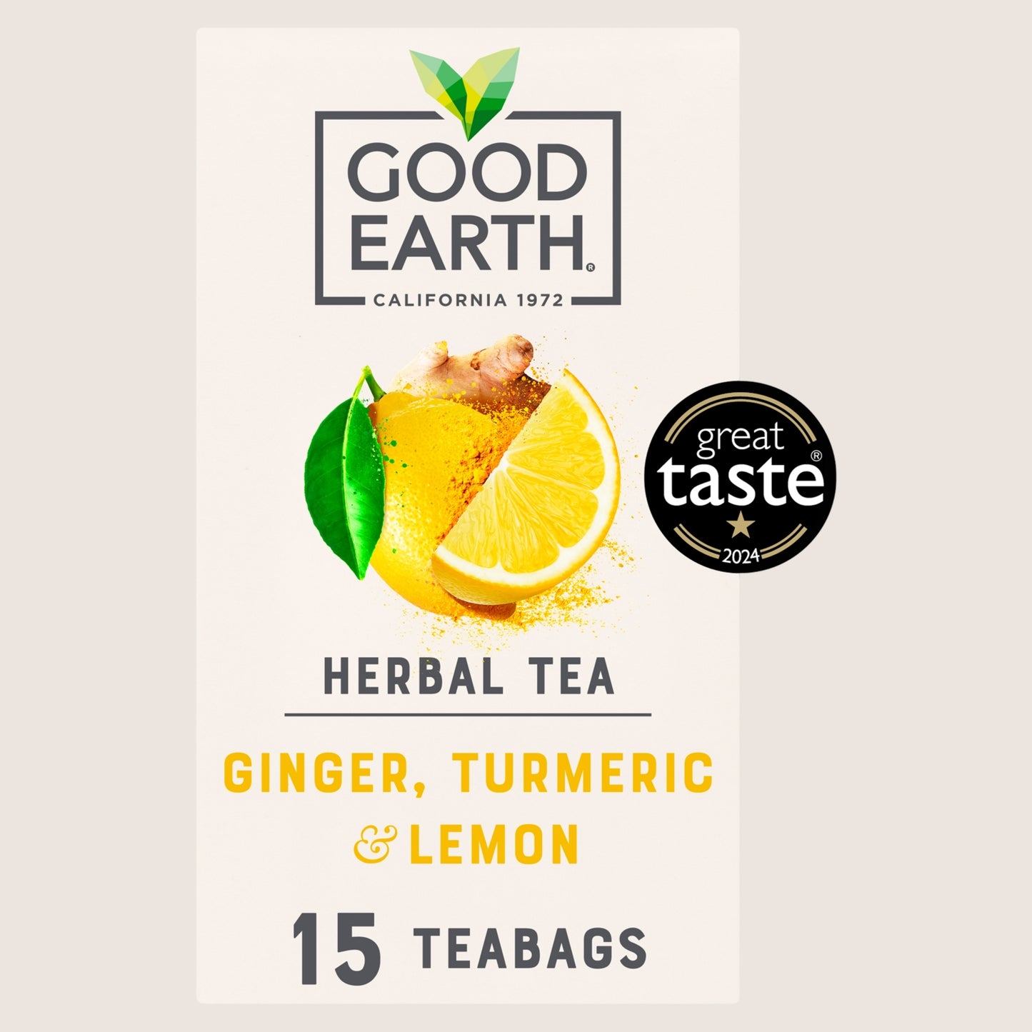 Good Earth Turmeric Lemon Tea Bags x 15 No Artificial Additives