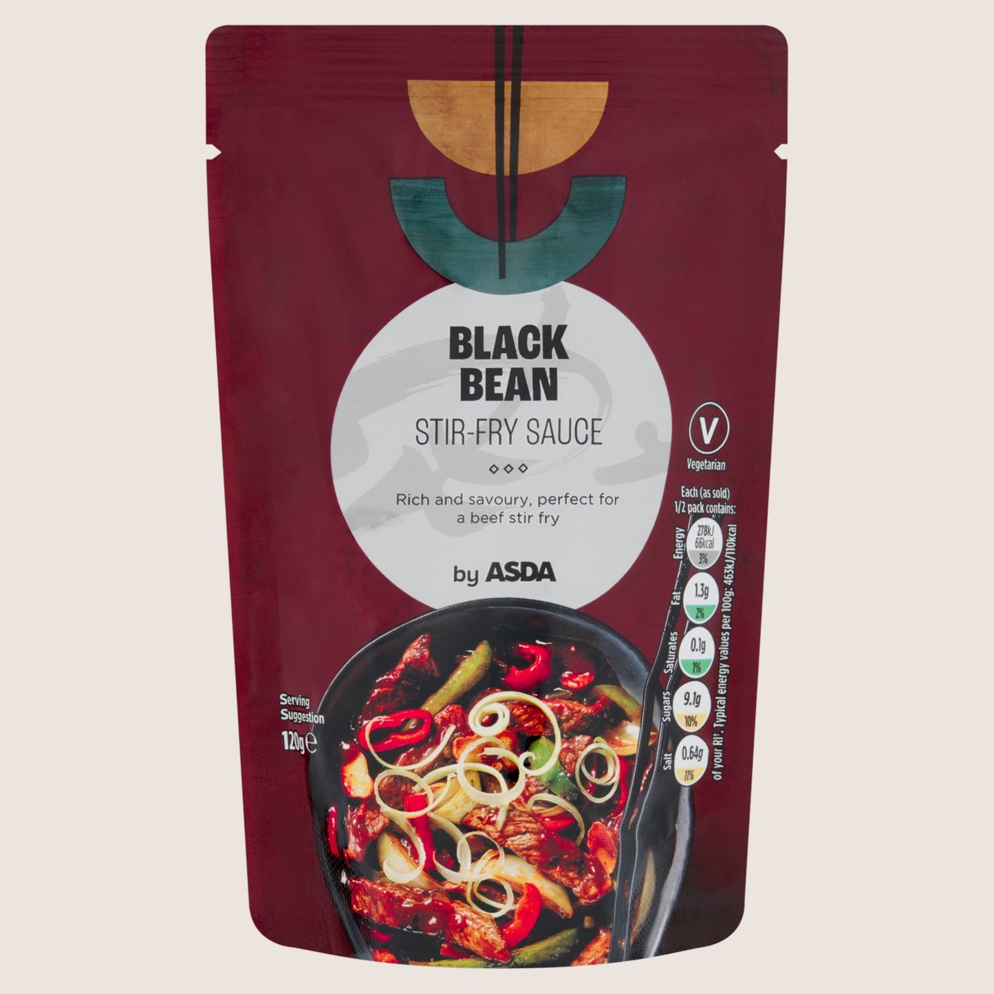 ASDA Black Bean Stir-Fry Sauce No Artificial Additives 120g