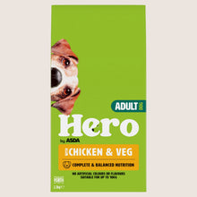 Hero by ASDA Small Dog Chicken & Veg Dry Adult Dog Food Complete Nutrition 2.5kg