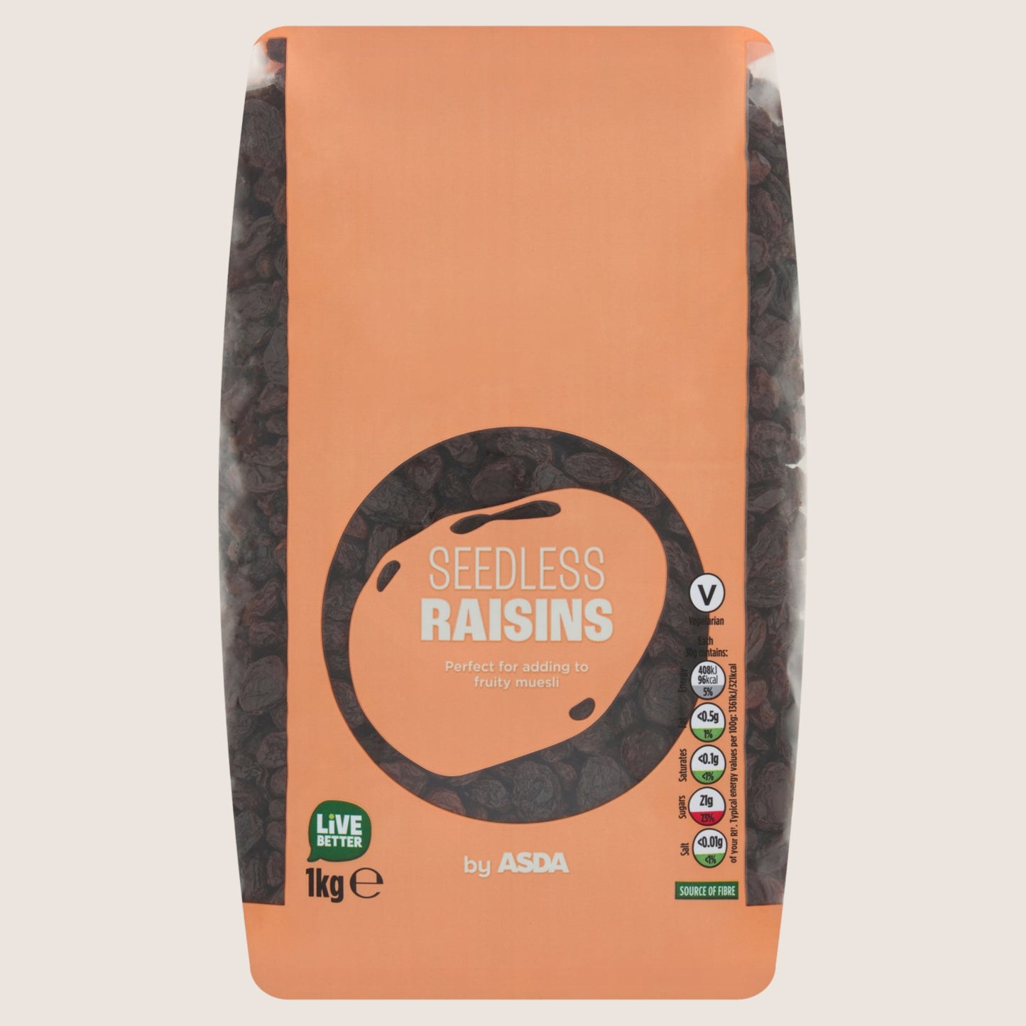 ASDA Seedless Raisins Multipack 1kg