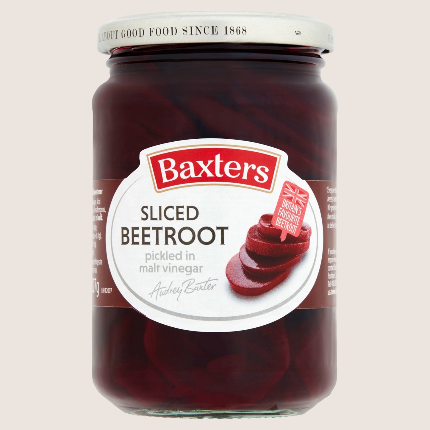 Baxters Sliced Beetroot No Artificial Additives 340g