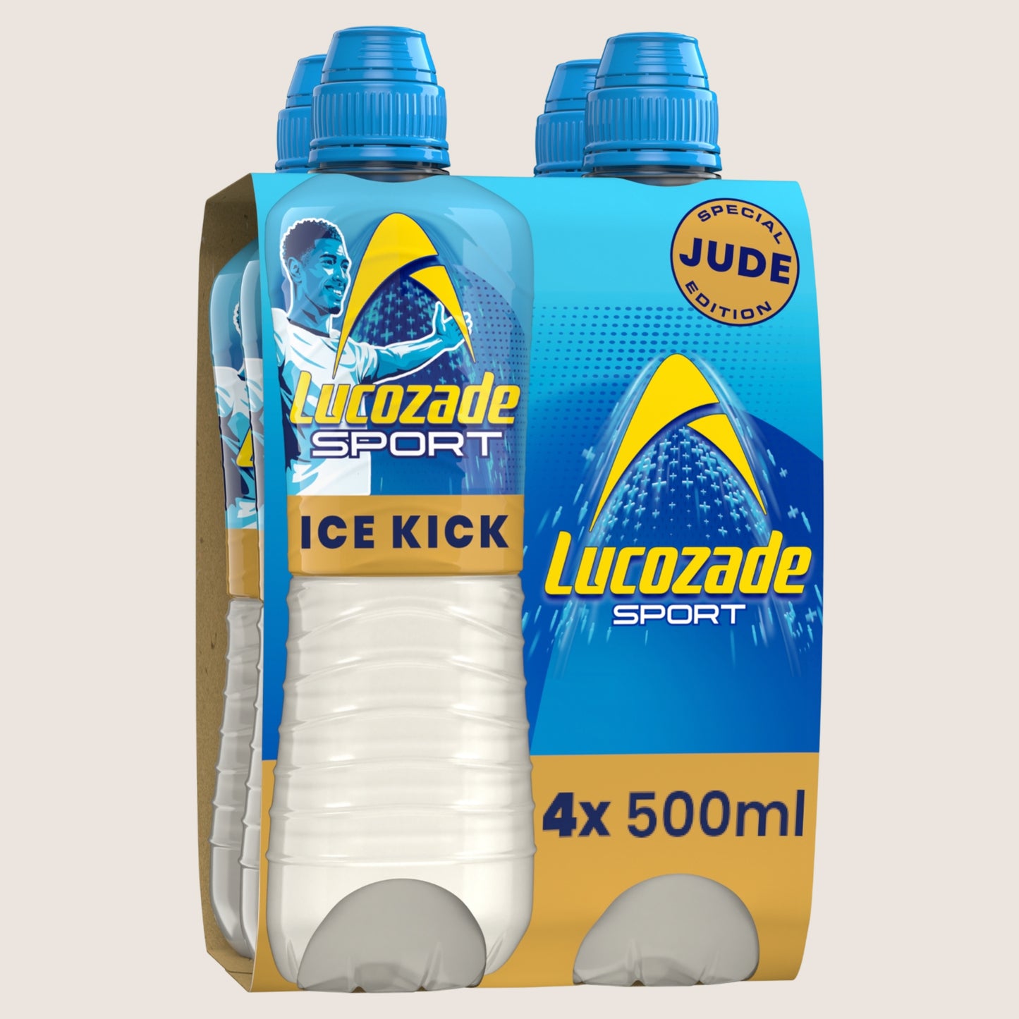 Lucozade Sport Drink Ice Kick Jude Special Edition Refreshing 4x500ml