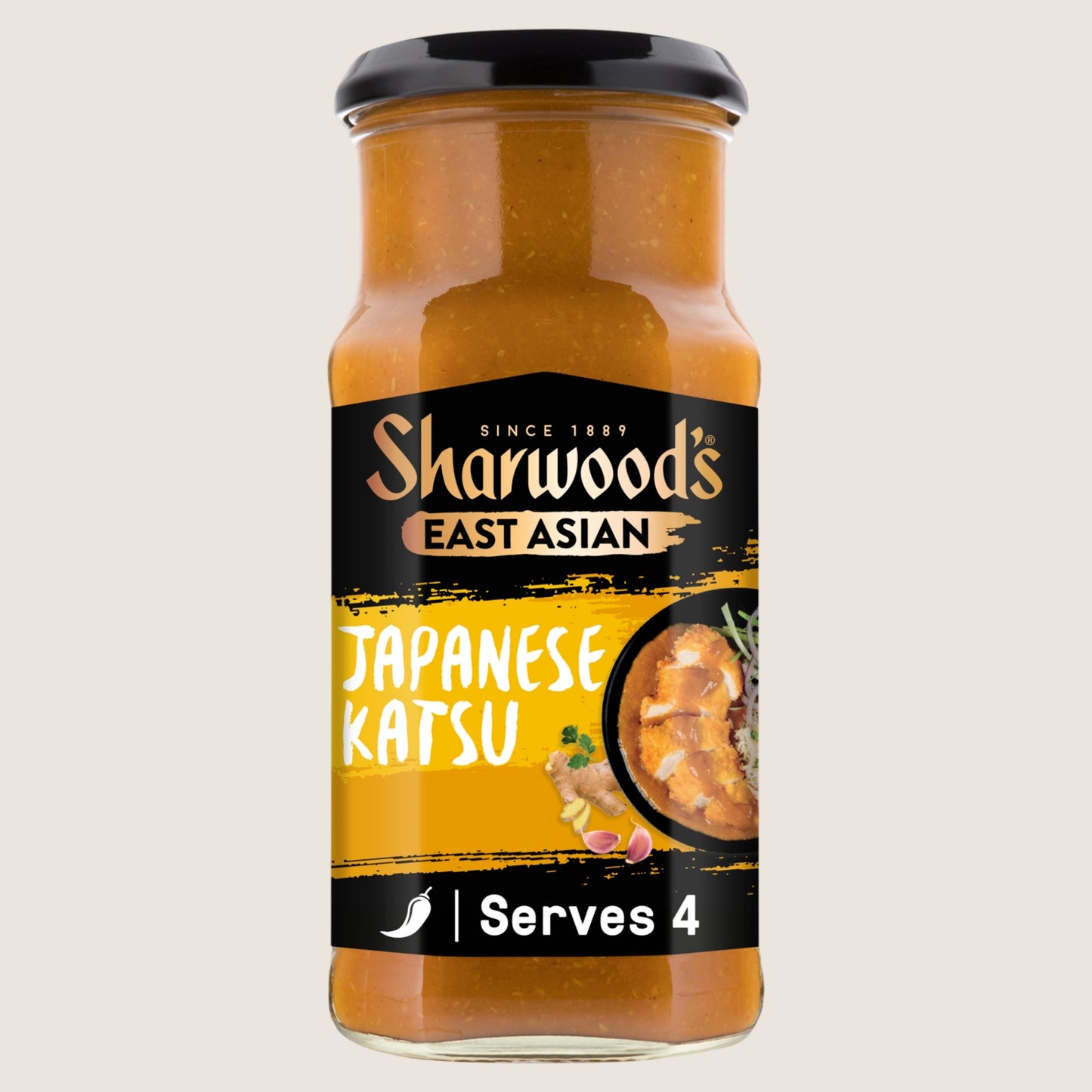 Sharwood's East Asian Japanese Katsu Curry Cooking Sauce Free From Artificial Colours 415g