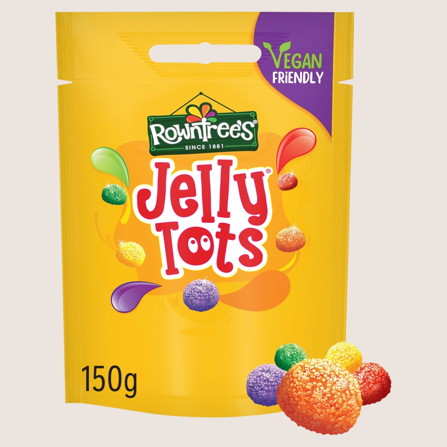 Rowntree's Jelly Tots Sweets Sharing Bag 150g