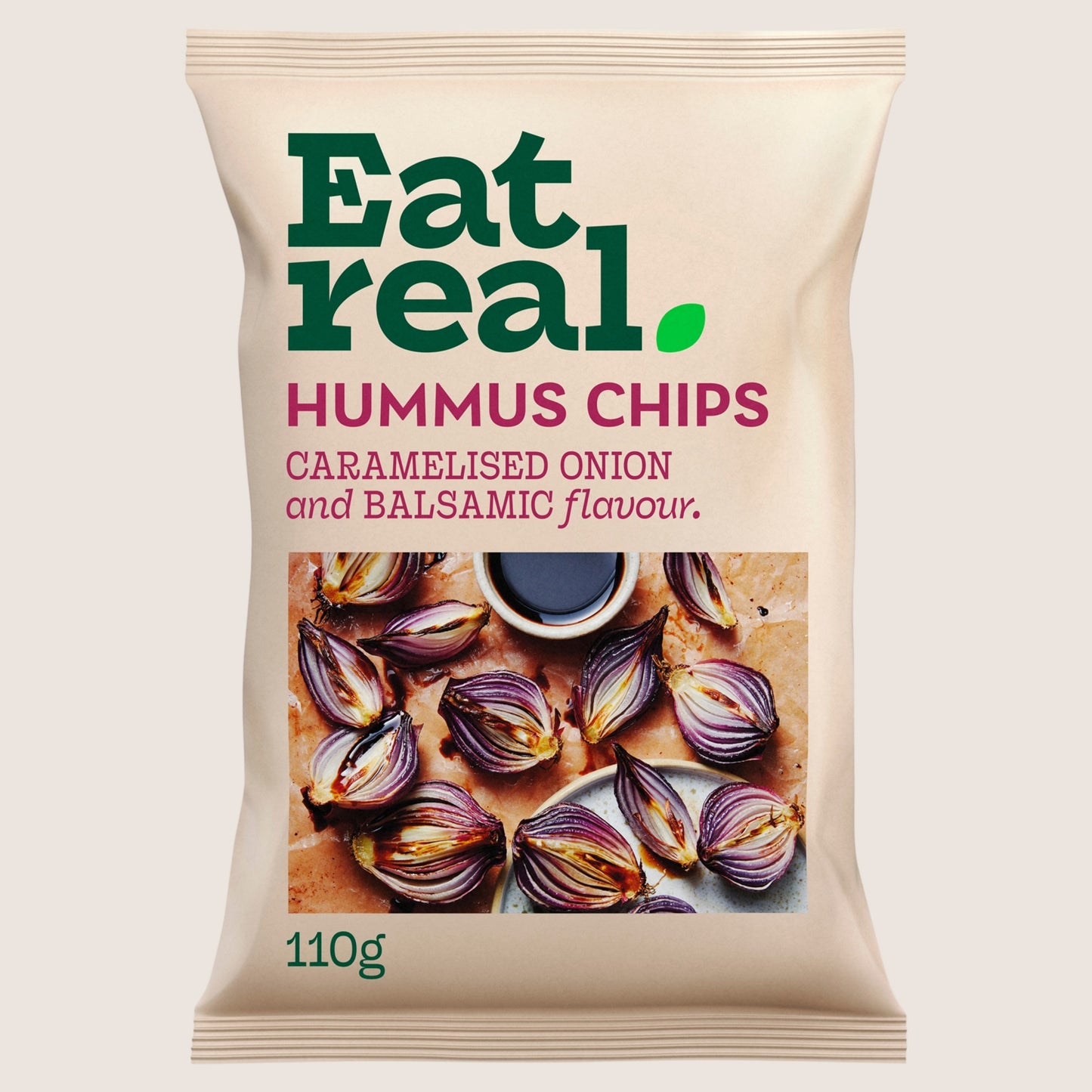 Eat Real Caramelised Onion & Balsamic Flavour Hummus Chips Sharing Gluten Free 110g