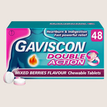 Gaviscon Double Action Mixed Berries Flavour 48 Chewable Tablets