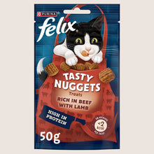 Felix Tasty Nuggets Beef & Lamb Cat Treats Nutritionally Complete 50g