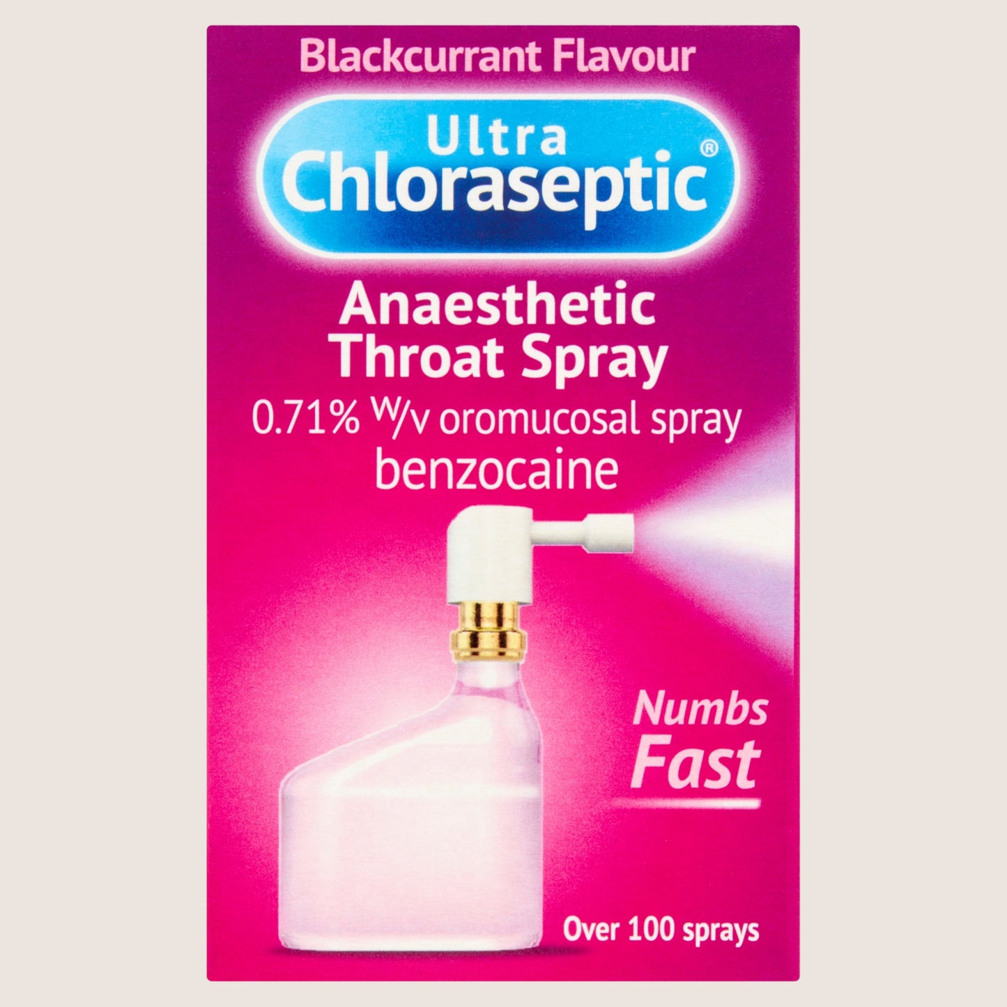 Ultra Chloraseptic Anaesthetic Throat Spray Blackcurrant Flavour