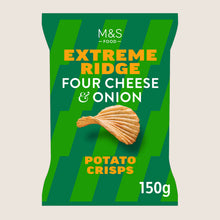 M&S Extreme Ridge Four Cheese And Onion Potato Crisps 150 g