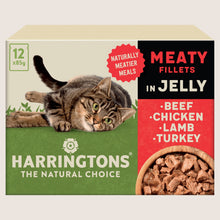Harringtons Wet Cat Food Pouches Meat in Jelly Grain Free 12x85g
