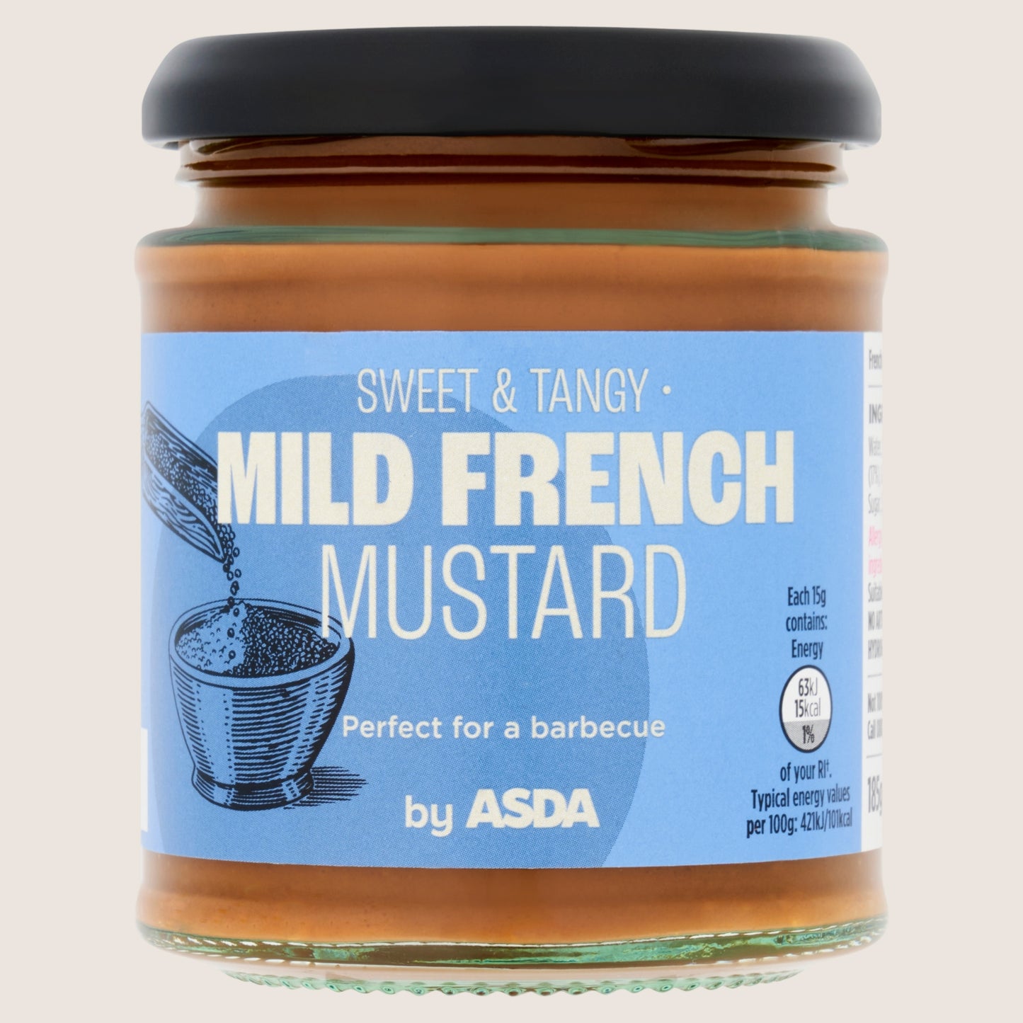 ASDA Mild French Mustard No Artificial Additives 185g