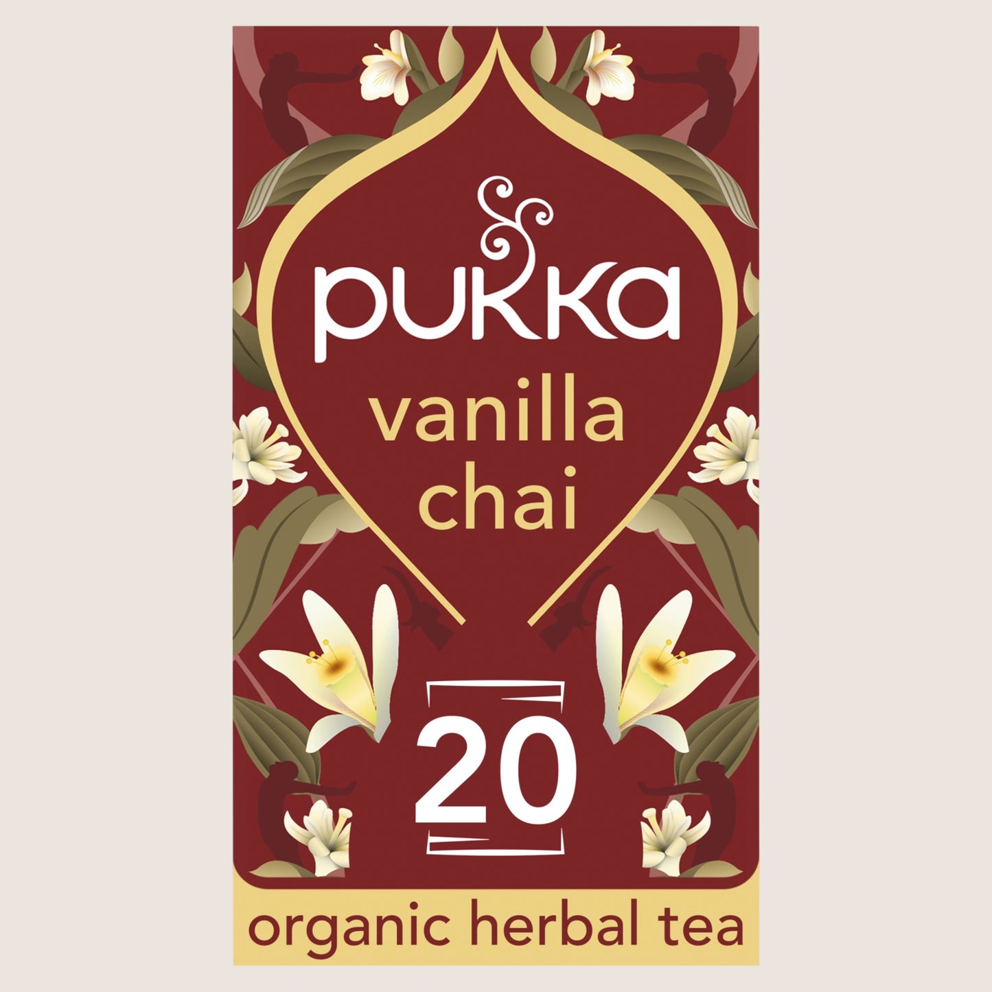 Pukka Organic Vanilla Chai Tea 20 Home Compostable Herbal Tea Bags 40g