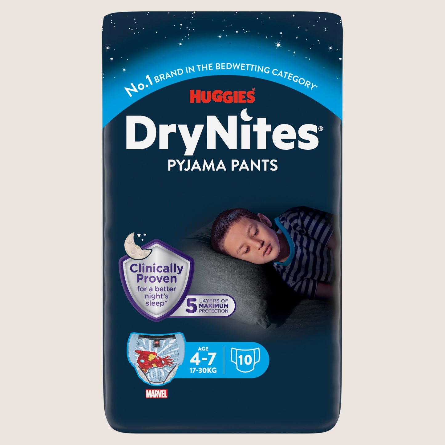 Huggies Bedwetting Pyjama Pants Age 4-7 17 Gentle Formula 30kg