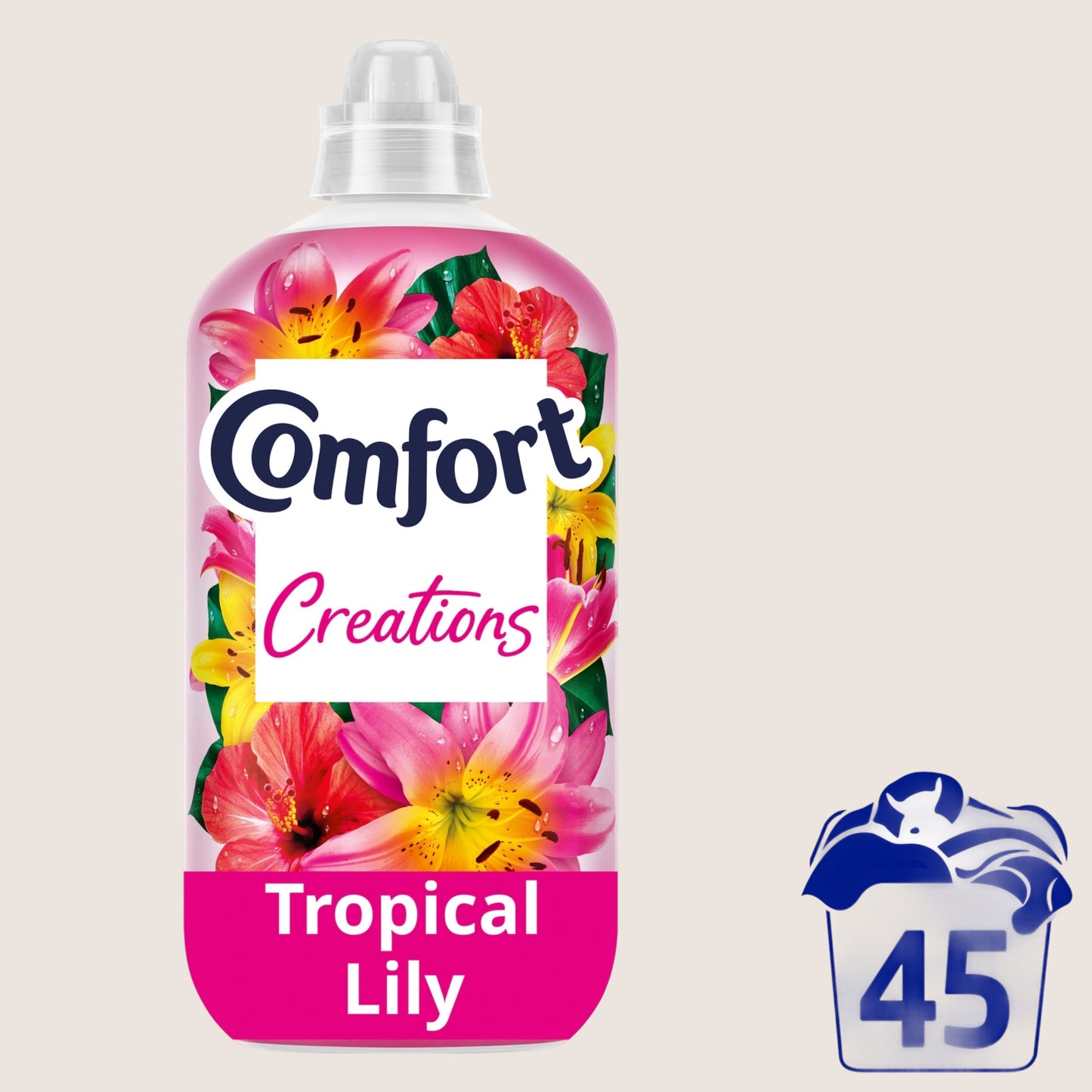 Comfort Perfume Creations Fabric Conditioner Tropical Lily () 45 Washes 1.35 L