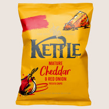 Kettle Mature Cheddar & Red Onion Potato Chips Gluten Free 130g