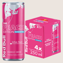 Red Bull Peach Edition Sugarfree White Peach Energy Drink Refreshing 4 Pack 250ml