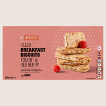 ASDA Filled Breakfast Biscuits Yogurt & Red Berry  Vitamin Fortified 5 x 44g