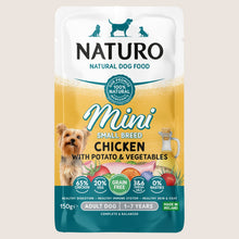 Naturo Natural Dog Food Mini Small Breed Chicken with Potato & Vegetables Adult Dog 1-7 Years Grain Free 150g