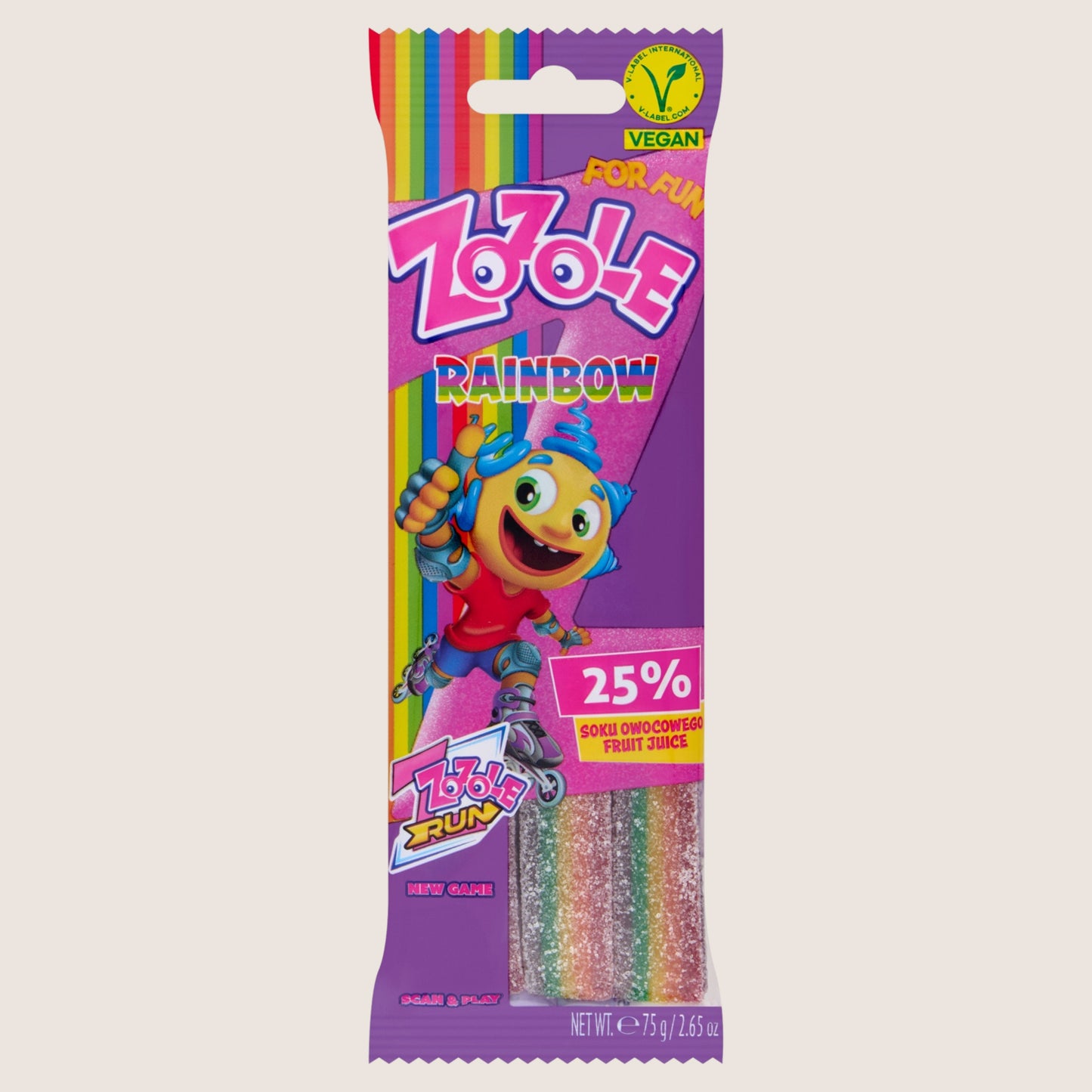 Zozole Rainbow Fruit Flavour 75g