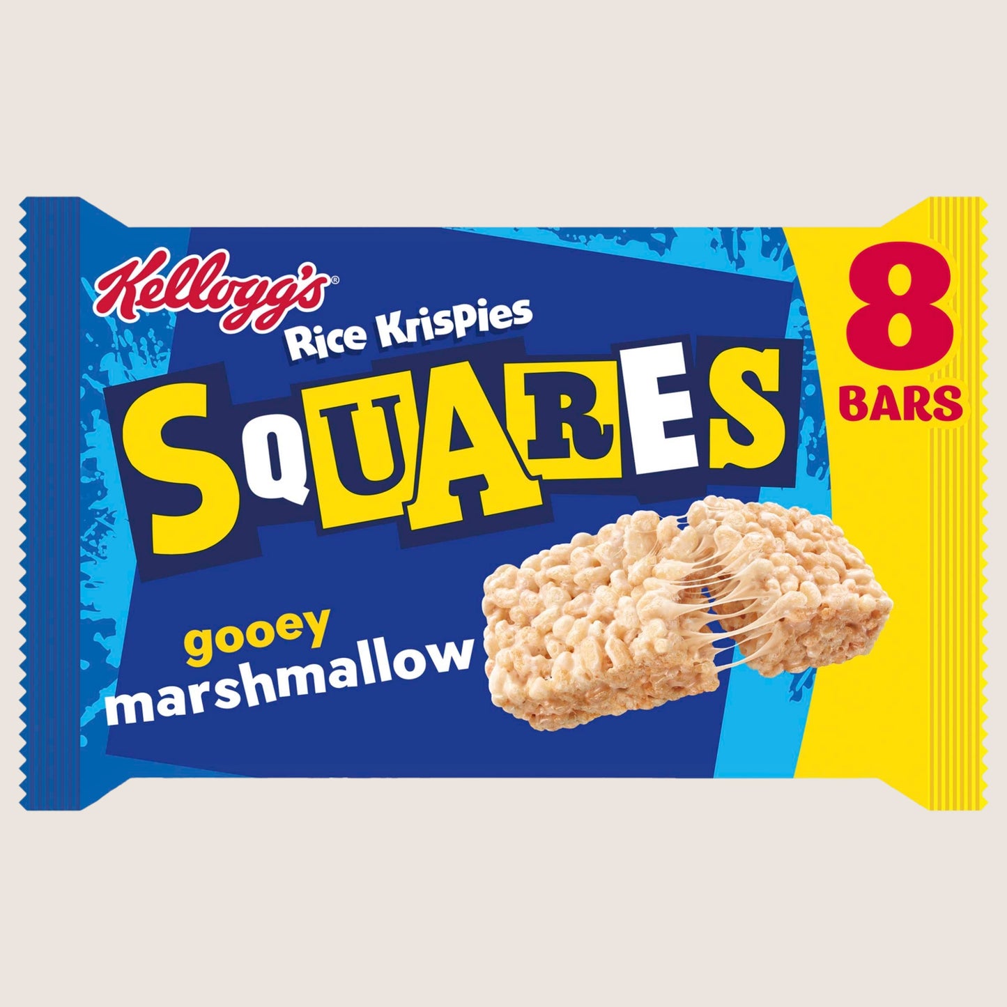 Kellogg's Squares Chewy-Tastic Marshmallow Snack Bars Vitamin Fortified 8x28g