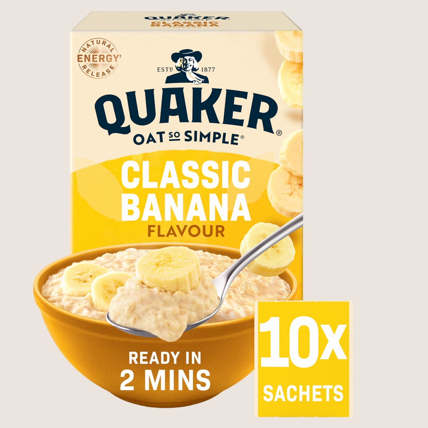 Quaker Oat So Simple Classic Banana Porridge Sachets Wholegrain 10x34.8g
