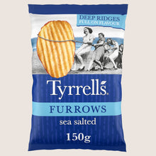Tyrrells Furrows Sea Salted Sharing Crisps Gluten Free 150g