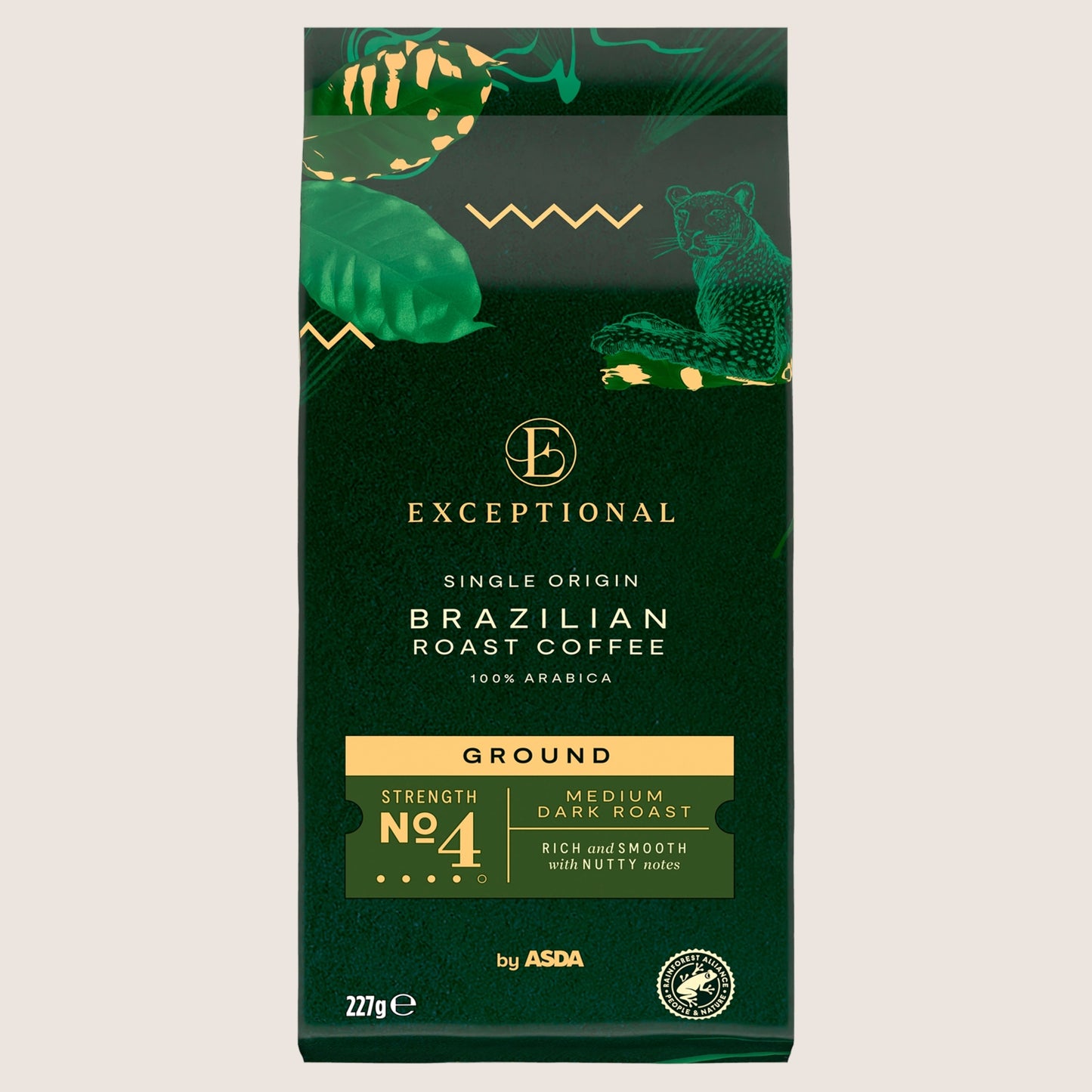 Exceptional by ASDA Brazilian Roast Ground Coffee No Artificial Additives 227g