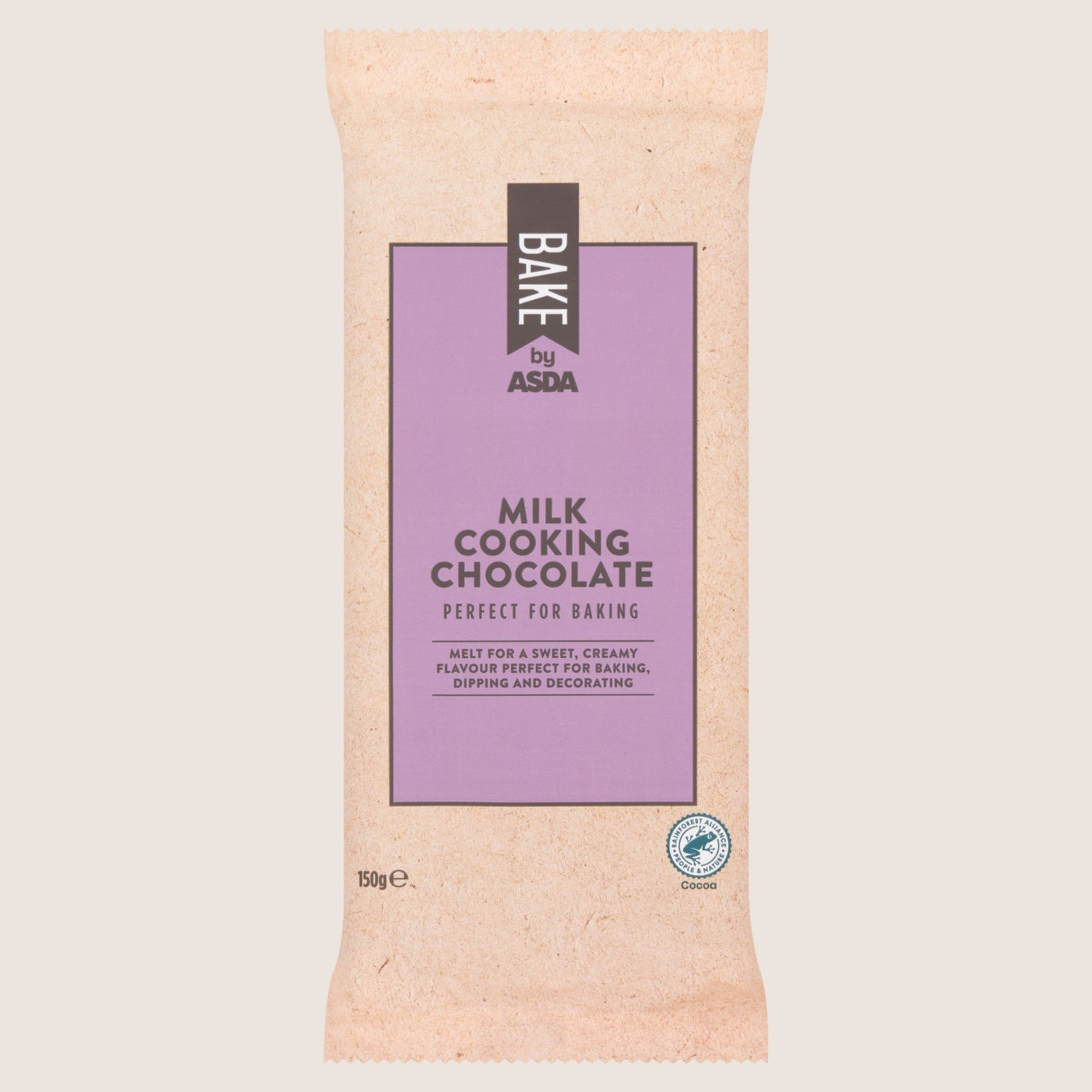 BAKE by ASDA Milk Cooking Chocolate Premium Quality 150g