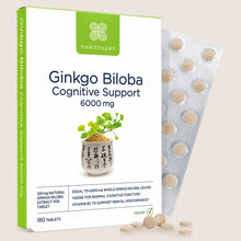 Healthspan Ginkgo Biloba Cognitive Support 6000mg Vegan Friendly 180 tablets