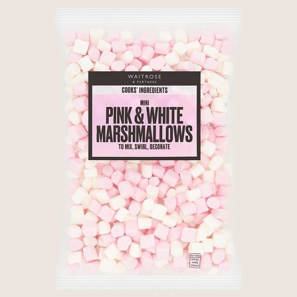 Waitrose Cooks Ingredients Mini Pink & White Marshmallows Quality Choice 150G